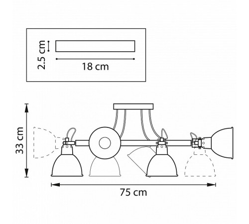 Люстра на штанге Lightstar Acrobata 761067