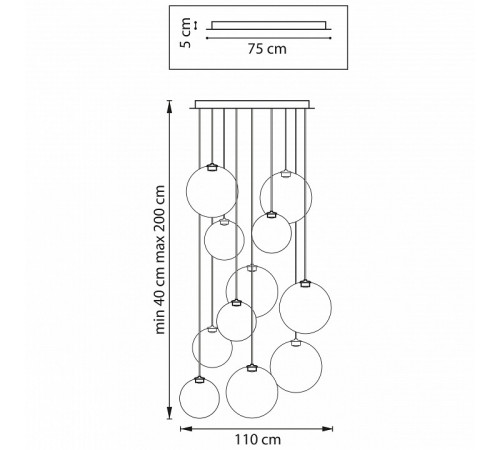 Каскадная люстра Lightstar Sferetta 801169 Каскадная люстра Lightstar Sferetta 801169