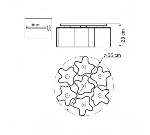 Потолочная люстра Lightstar Nubi 802070 Потолочная люстра Lightstar Nubi 802070
