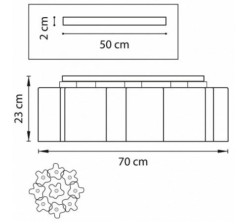 Потолочная люстра Lightstar Nubi Legno 802095 Потолочная люстра Lightstar Nubi Legno 802095