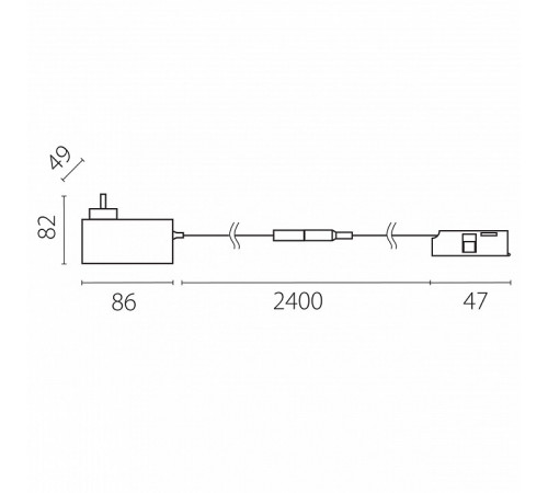 Блок питания с подводом питания Lightstar Linea (506005+506197) 48Вт DC24В 2А IP20 LP48W506197 Блок питания с подводом питания Lightstar Linea (506005+506197) 48Вт DC24В 2А IP20 LP48W506197