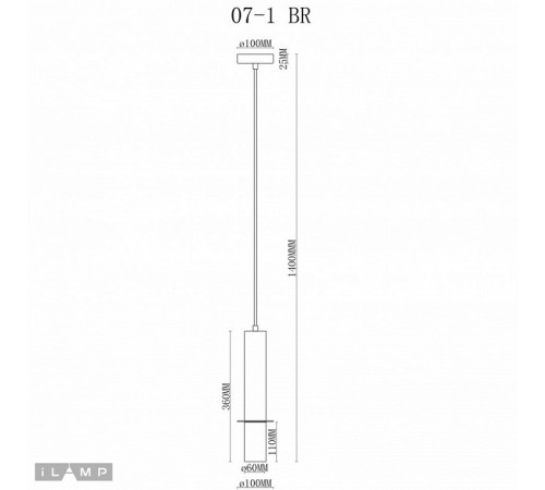 Подвесной светильник iLamp Lofty 10706-1 WH-BR