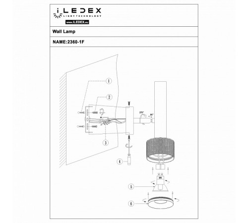 Спот iLedex Delta 2360-1 BK+GRP Спот iLedex Delta 2360-1 BK+GRP