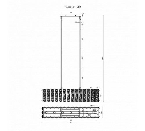 Подвесная люстра iLamp Panorama L4688-91 MBK Подвесная люстра iLamp Panorama L4688-91 MBK