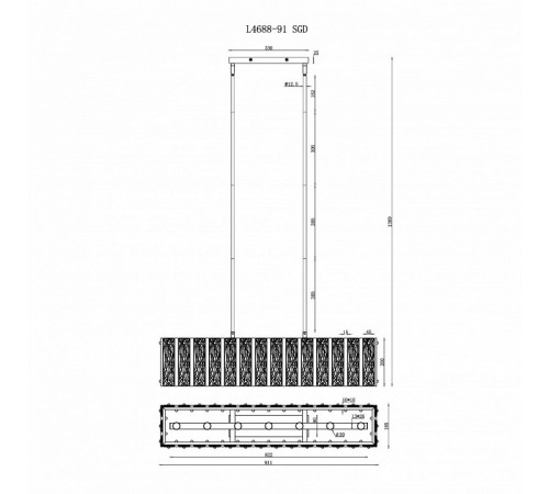 Подвесная люстра iLamp Panorama L4688-91 SGD Подвесная люстра iLamp Panorama L4688-91 SGD