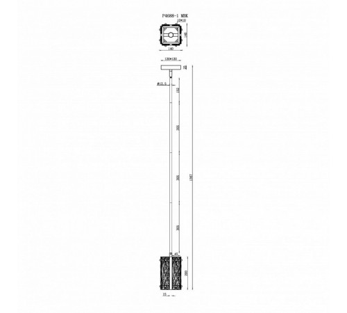 Подвесной светильник iLamp Panorama P4688-1 MBK