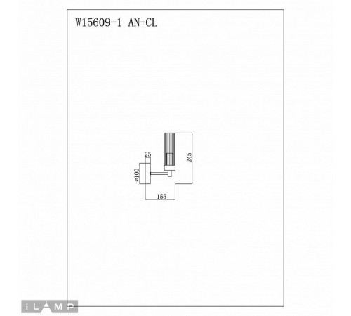 Бра iLamp Evolution W15609-1 AN+CL Бра iLamp Evolution W15609-1 AN+CL
