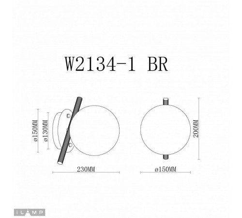 Бра iLamp Golden W2134-1 BR