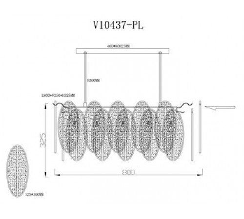 Подвесная люстра Moderli Rimini V10437-PL Подвесная люстра Moderli Rimini V10437-PL