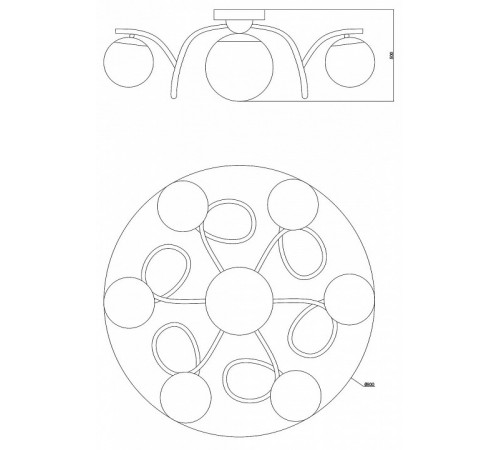 Потолочная люстра Moderli Circle V1150-5C Потолочная люстра Moderli Circle V1150-5C