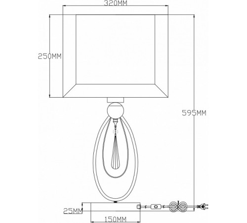 Настольная лампа Moderli Dark V2582-1T Настольная лампа Moderli Dark V2582-1T