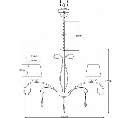 Подвесная люстра Moderli Aramco V2602-8P