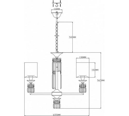 Подвесная люстра Moderli Slam V2691-5P Подвесная люстра Moderli Slam V2691-5P