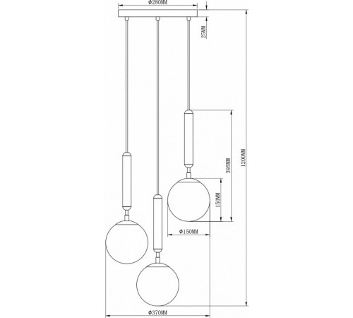 Подвесная люстра Moderli Host V2851-3P