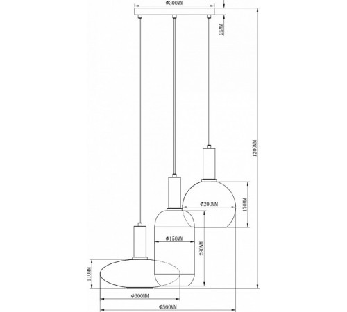 Подвесная люстра Moderli Martin V2892-3P Подвесная люстра Moderli Martin V2892-3P