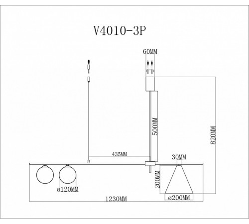 Подвесная люстра Moderli Dellay V4010-3P Подвесная люстра Moderli Dellay V4010-3P
