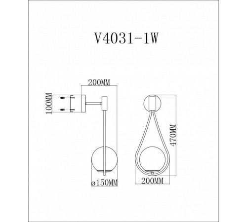 Бра Moderli Bestia V4031-1W