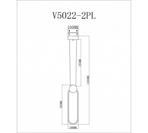 Подвесной светодиодный светильник Moderli Store V5022-2PL Подвесной светодиодный светильник Moderli Store V5022-2PL