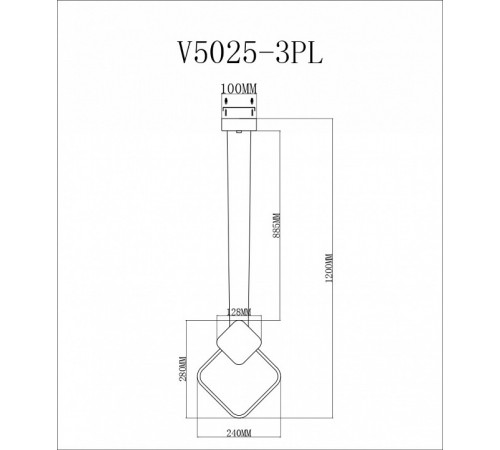 Подвесной светодиодный светильник Moderli Store V5025-3PL Подвесной светодиодный светильник Moderli Store V5025-3PL