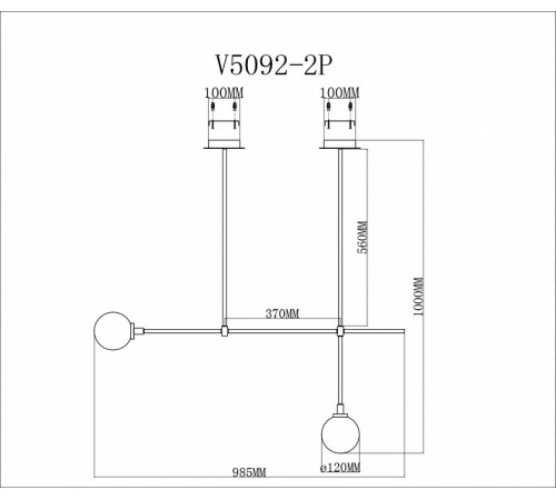 Подвесная люстра Moderli Lingdal V5092-2P Подвесная люстра Moderli Lingdal V5092-2P