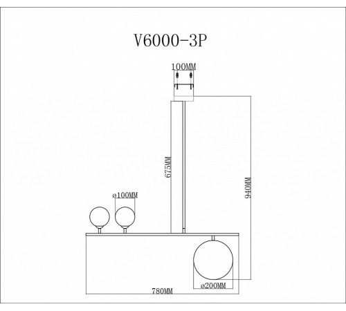 Подвесная люстра Moderli Sheman V6000-3P