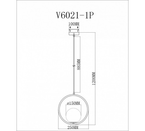 Подвесной светильник Moderli Barocco V6021-1P