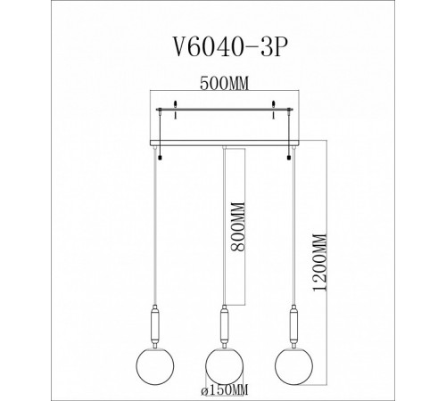 Подвесной светильник Moderli Scrumbel V6040-3P