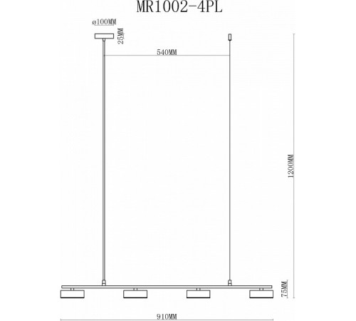 Подвесной светильник MyFar Milla MR1002-4PL Подвесной светильник MyFar Milla MR1002-4PL