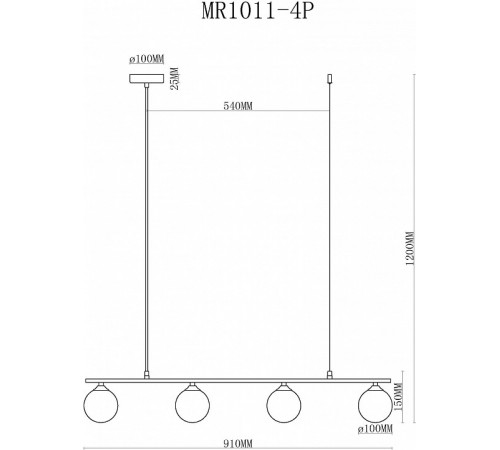 Подвесной светильник MyFar Stacy MR1011-4P Подвесной светильник MyFar Stacy MR1011-4P