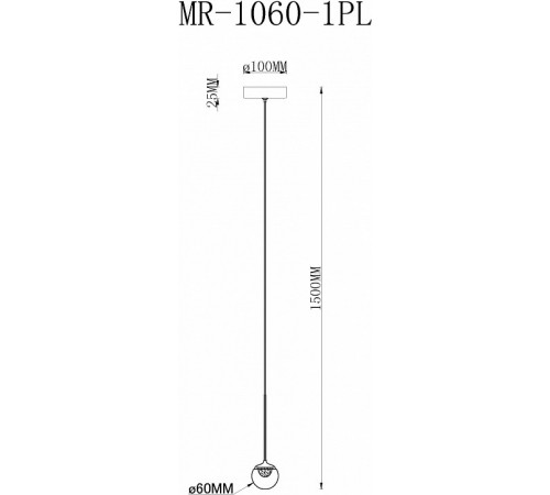 Подвесной светильник MyFar Kollins MR1060-1PL Подвесной светильник MyFar Kollins MR1060-1PL