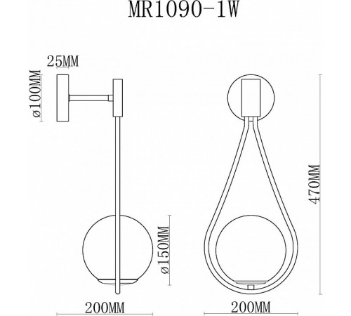 Бра MyFar Florenz MR1090-1W