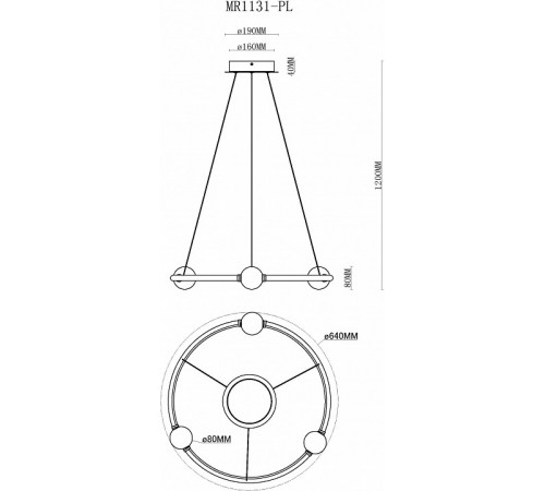 Подвесная люстра MyFar Victory MR1131-PL