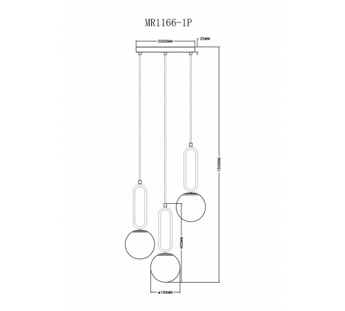Подвесной светильник Myfar Pierre MR1166-1P