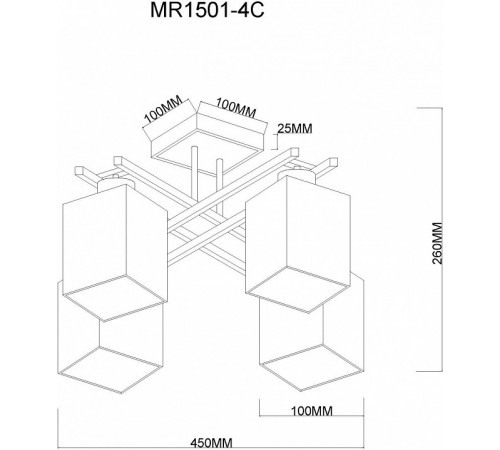 Потолочная люстра MyFar Eileen MR1501-4C