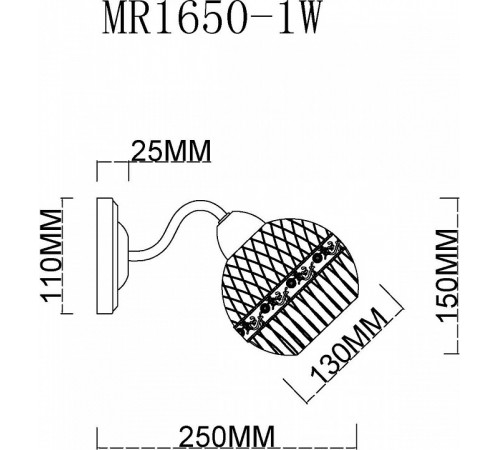 Бра MyFar Frank MR1650-1W Бра MyFar Frank MR1650-1W