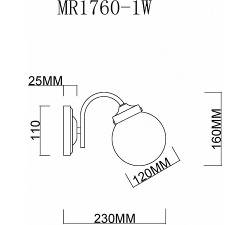 Бра MyFar Easy MR1760-1W Бра MyFar Easy MR1760-1W