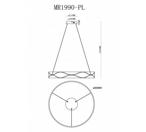Подвесная люстра MyFar Stefan MR1990-PL Подвесная люстра MyFar Stefan MR1990-PL