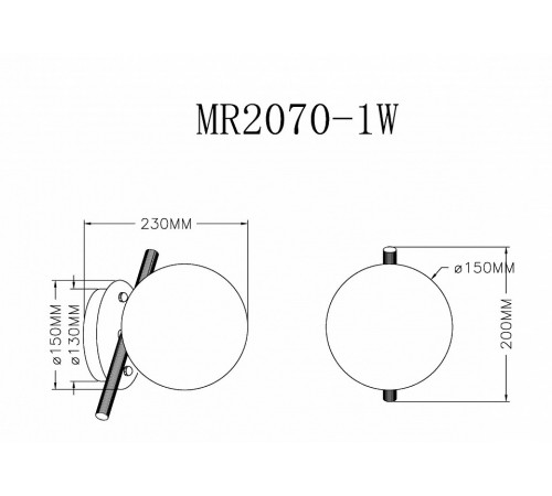 Бра Myfar Francis MR2070-1W Бра Myfar Francis MR2070-1W