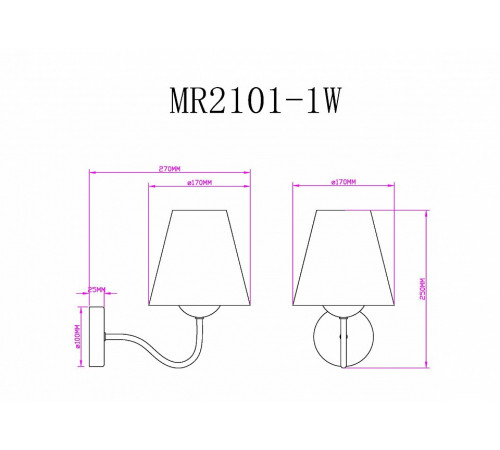 Бра Myfar Charlotte MR2101-1W
