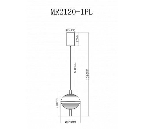 Подвесной светильник Myfar Claire MR2120-1PL Подвесной светильник Myfar Claire MR2120-1PL