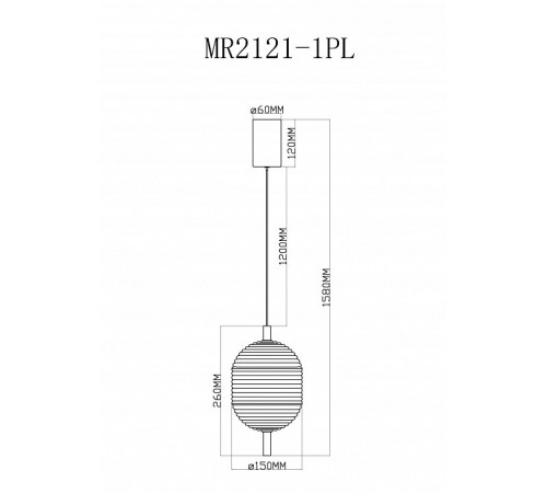 Подвесной светильник Myfar Claire MR2121-1PL