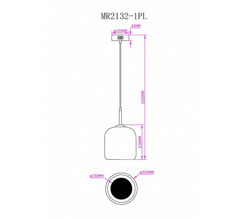 Подвесной светильник Myfar Charlie MR2132-1PL Подвесной светильник Myfar Charlie MR2132-1PL