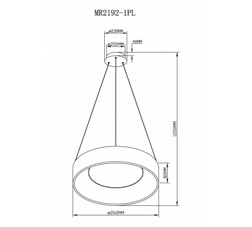 Подвесная люстра Myfar Shannon MR2192-1PL