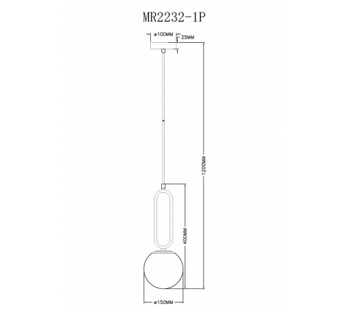 Подвесной светильник Myfar Pierre MR2232-1P