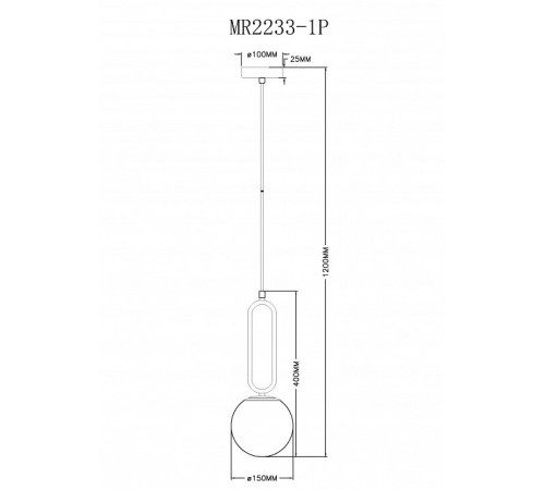 Подвесной светильник Myfar Pierre MR2233-1P