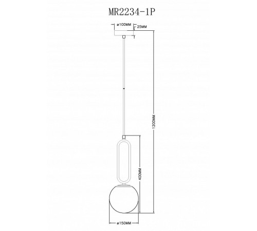 Подвесной светильник Myfar Pierre MR2234-1P Подвесной светильник Myfar Pierre MR2234-1P