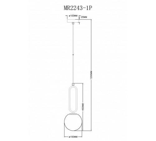 Подвесной светильник Myfar Pierre MR2243-1P Подвесной светильник Myfar Pierre MR2243-1P