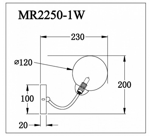 Бра Myfar Leticia MR2250-1W Бра Myfar Leticia MR2250-1W