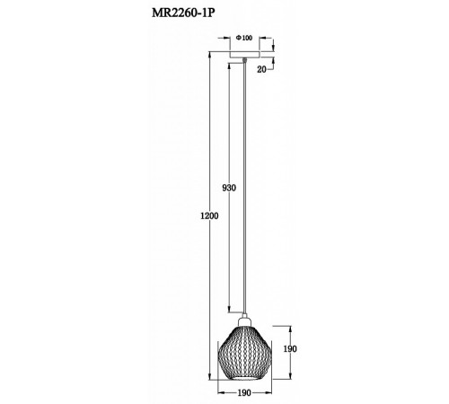 Подвесной светильник Myfar Beata MR2260-1P Подвесной светильник Myfar Beata MR2260-1P
