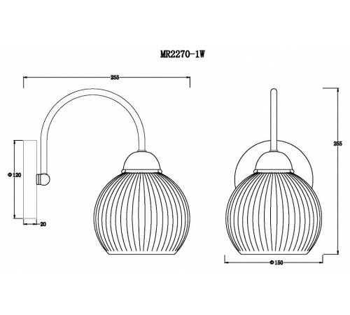 Бра Myfar Flora MR2270-1W Бра Myfar Flora MR2270-1W
